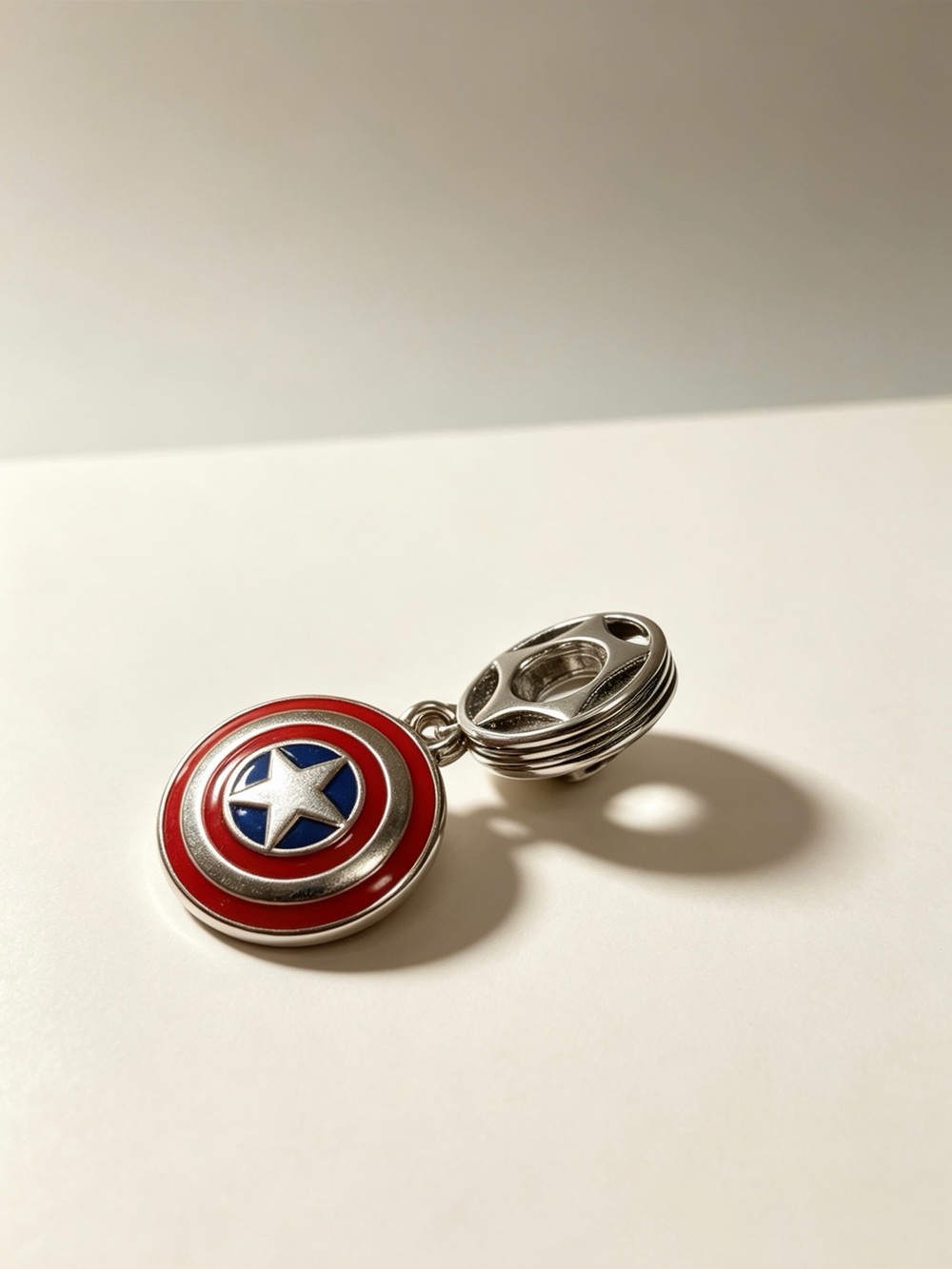 Pandora Marvel Captain America Shield Dangle Charm S925 ALE